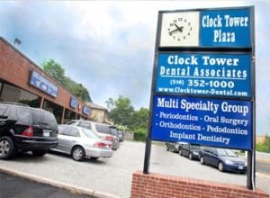 Clock Tower Outside Sign