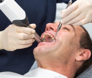 man getting dental work