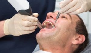 man getting dental work