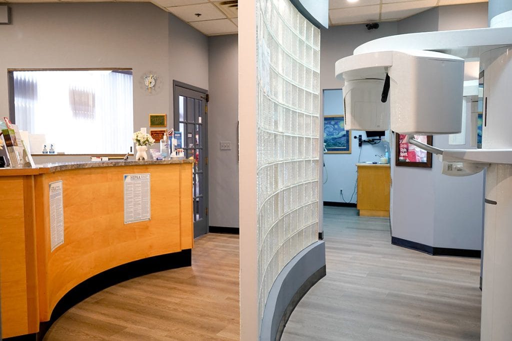 Front Desk and X-Ray Scanning Area