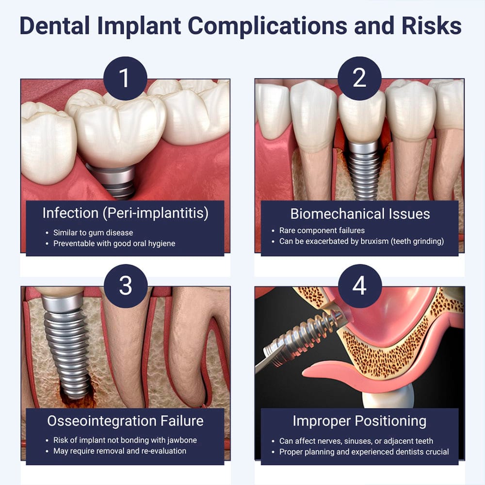 Dental Implant Complications and Risks